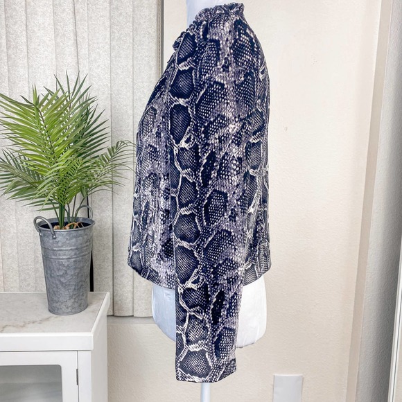 Rebecca Taylor Jacket Jackets Coats Bomber Jacket Silk Velvet Snakeskin - Picture 9 of 13